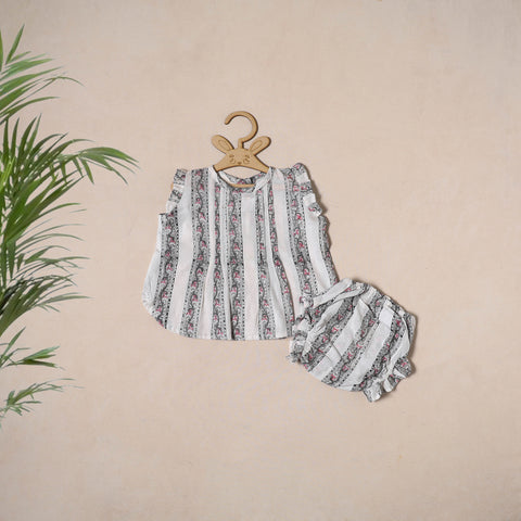 Pure Cotton Baby Girls Floral Print Top & Shorts (6-12 Months) 18