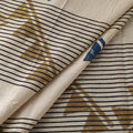 Beige - Ajrakh Hand Block Print Natural Dyed Cotton Fabric 55