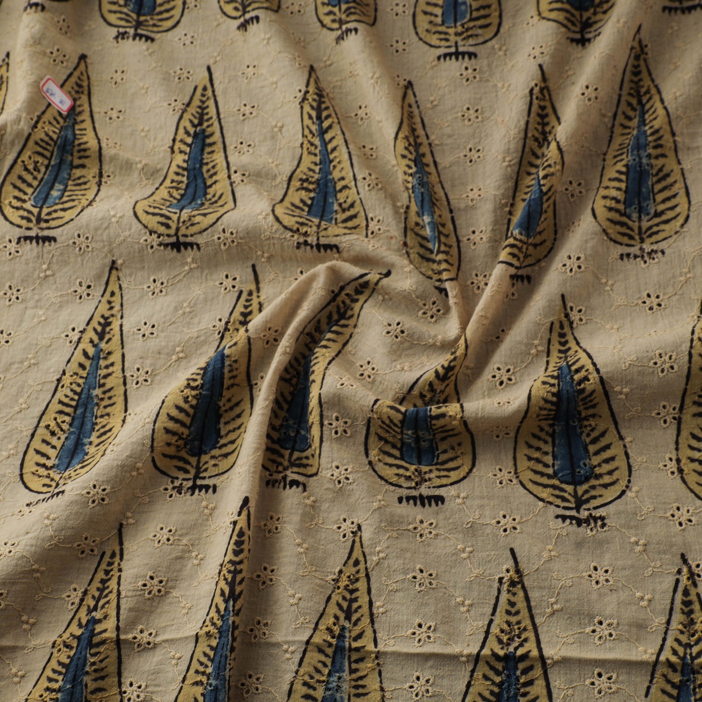 Ajrakh Hand Block Print Natural Dyed Cotton Hakoba Fabric 21