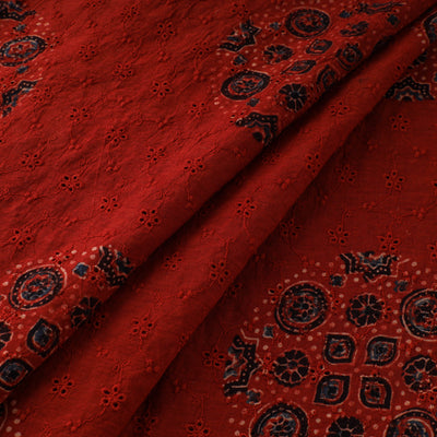 Ajrakh Hand Block Print Natural Dyed Cotton Hakoba Fabric 23