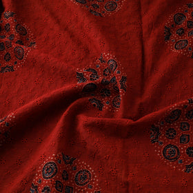 Ajrakh Hand Block Print Natural Dyed Cotton Hakoba Fabric 23