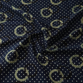 Blue - Ajrakh Hand Block Print Natural Dyed Cotton Fabric 66