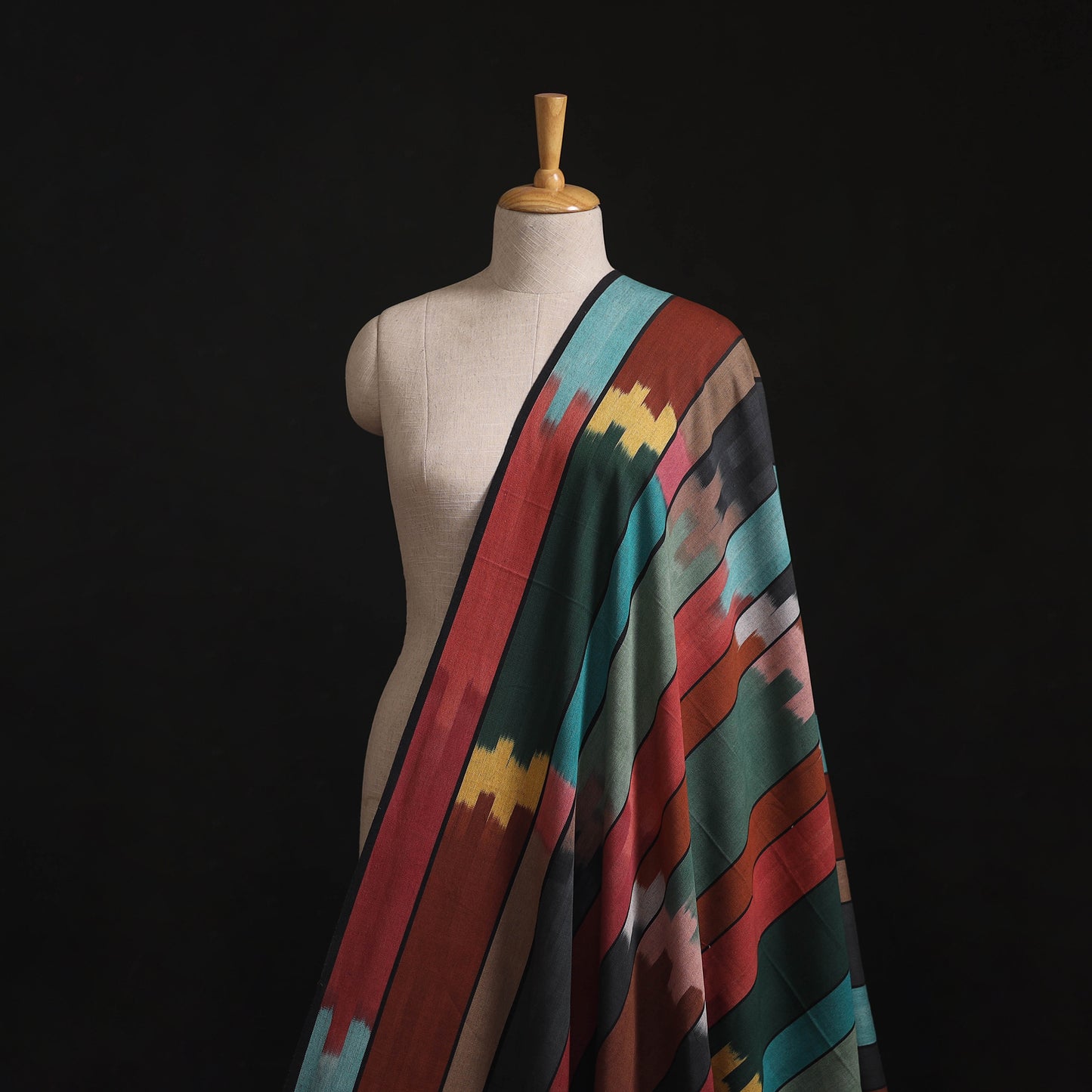 Pochampally Central Asian Ikat Pure Cotton Fabric 01