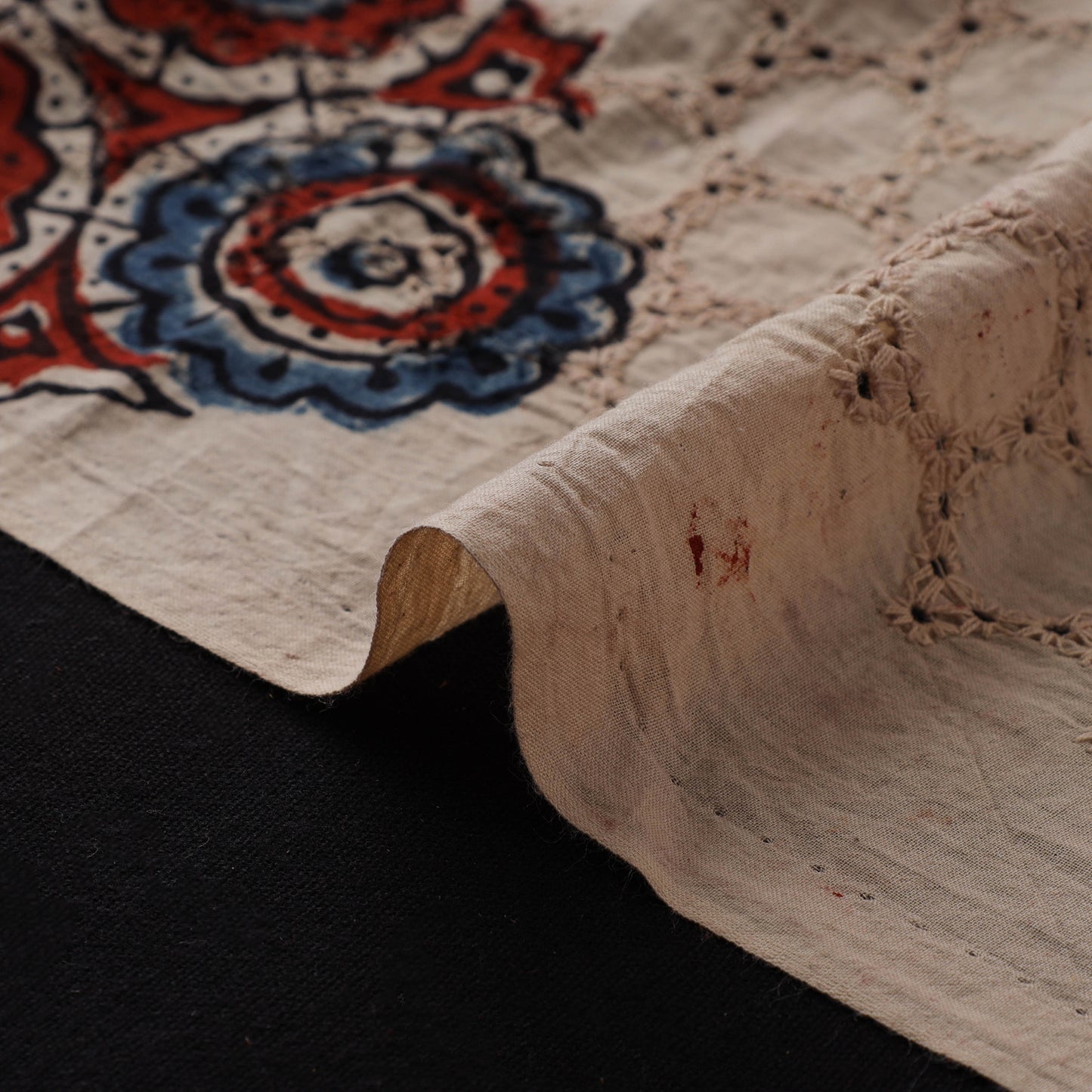 Ajrakh Hand Block Print Natural Dyed Cotton Hakoba Fabric 27