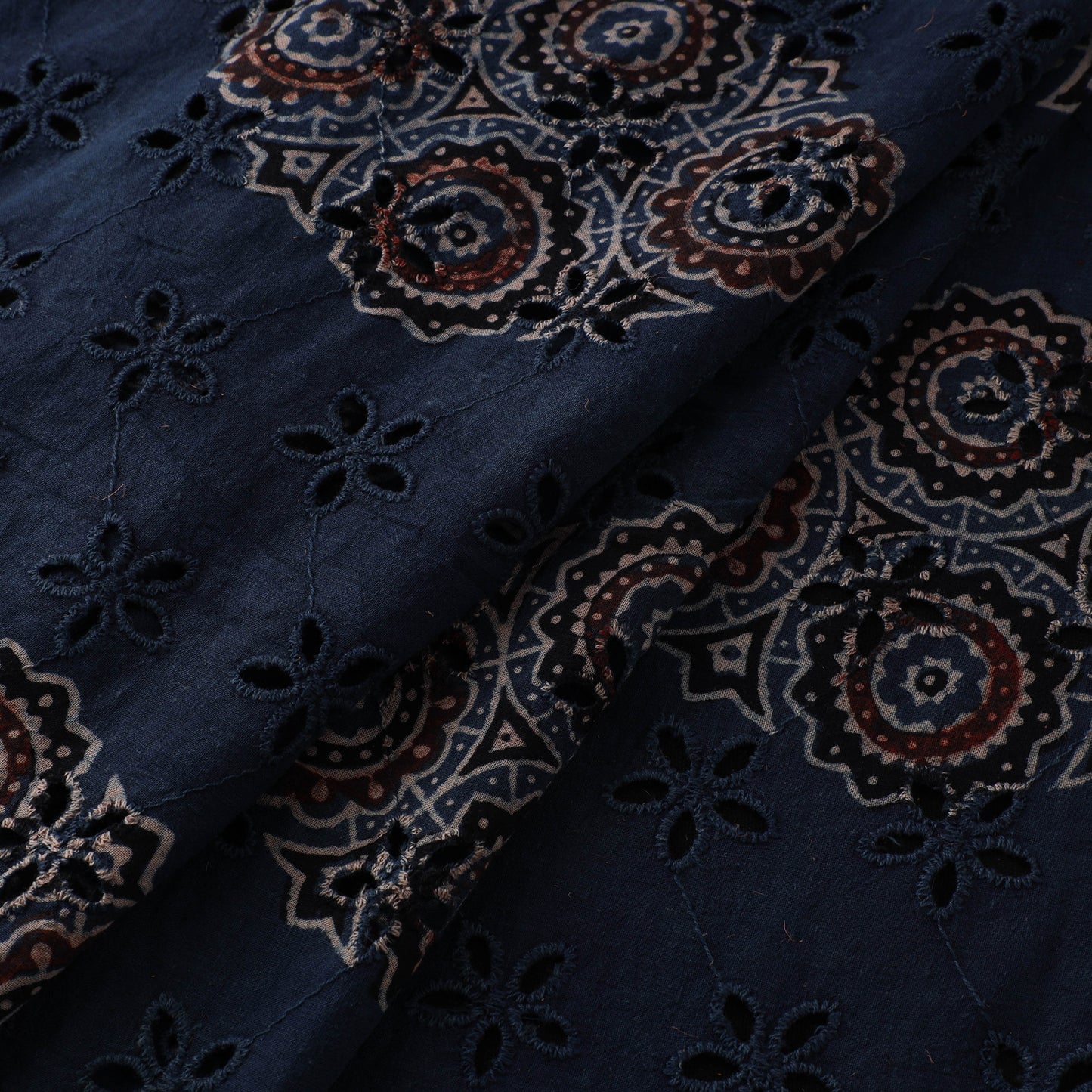 Ajrakh Hand Block Print Natural Dyed Cotton Hakoba Fabric 28