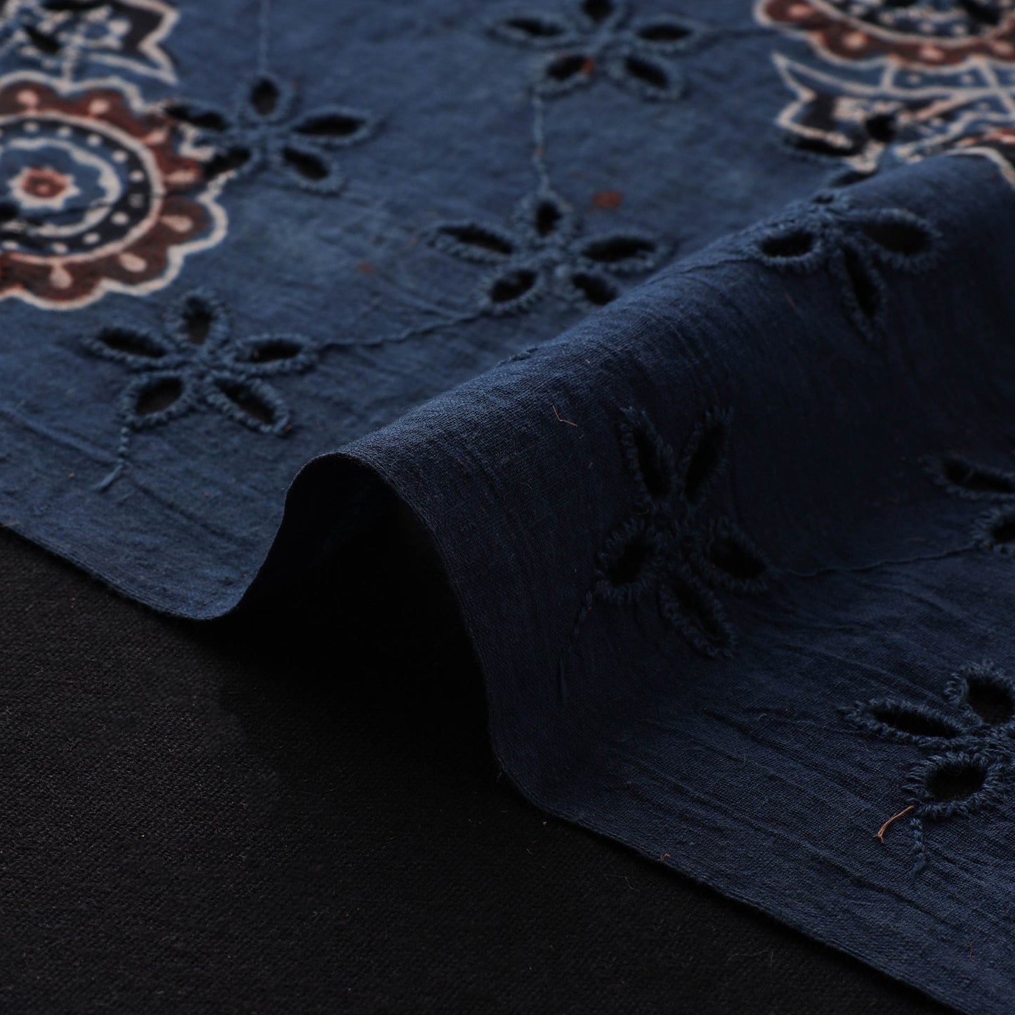 Ajrakh Hand Block Print Natural Dyed Cotton Hakoba Fabric 28