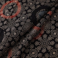 Black - Ajrakh Hand Block Print Natural Dyed Cotton Fabric 74