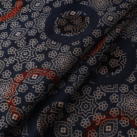 Ajrakh Hand Block Print Natural Dyed Cotton Fabric 75