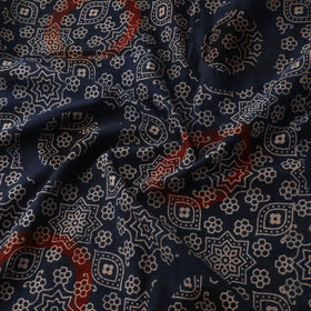 Ajrakh Hand Block Print Natural Dyed Cotton Fabric 75