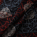 Black - Ajrakh Hand Block Print Natural Dyed Cotton Fabric 33