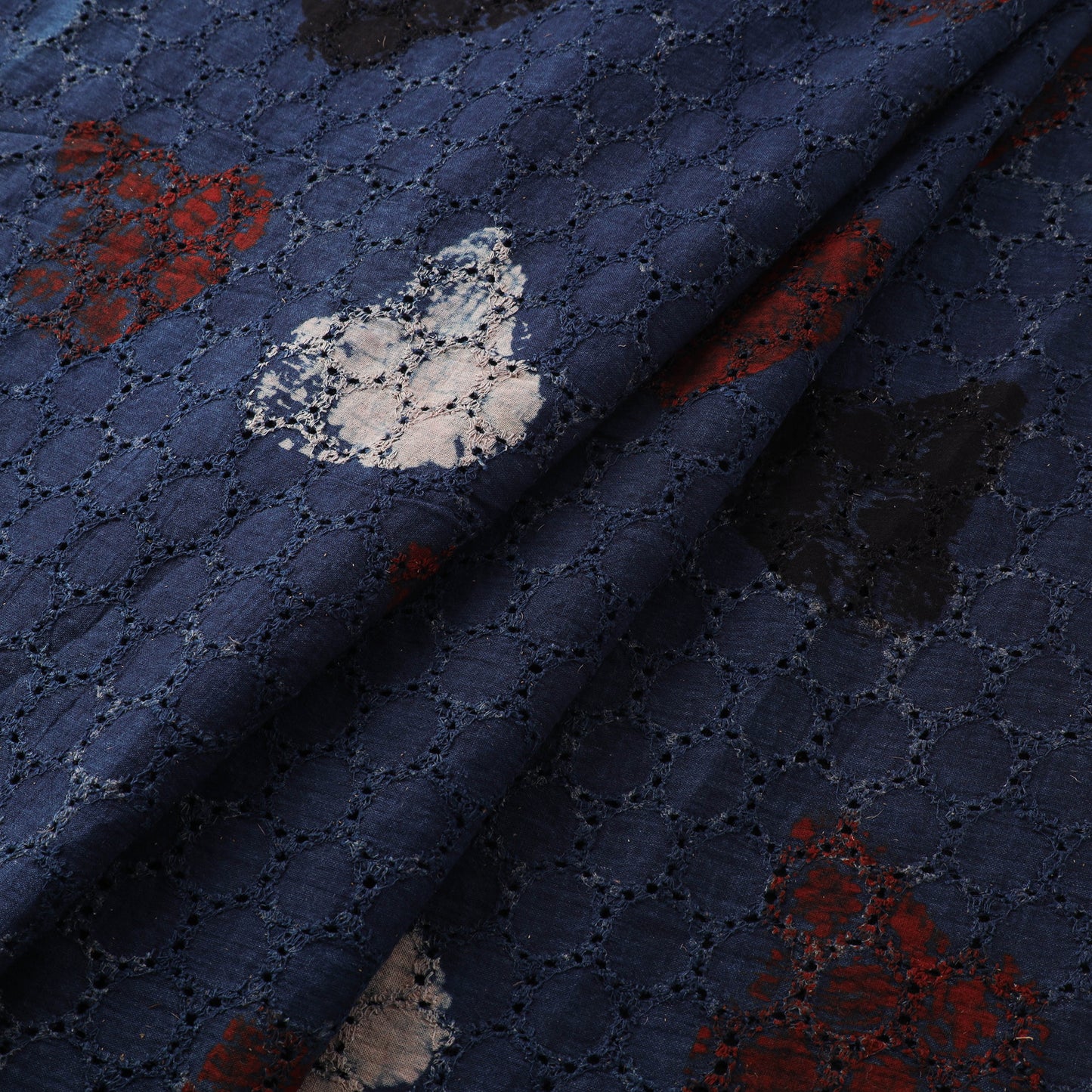Ajrakh Hand Block Print Natural Dyed Cotton Hakoba Fabric 31
