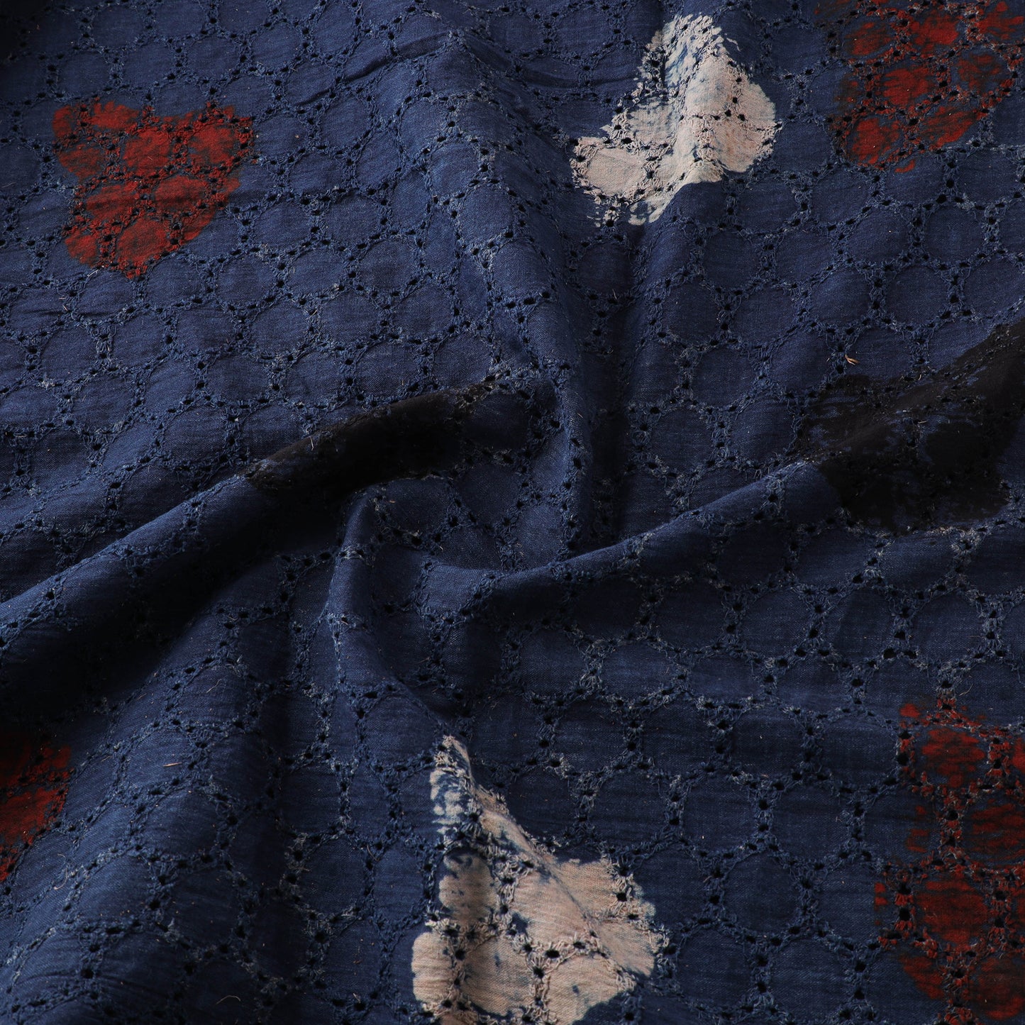 Ajrakh Hand Block Print Natural Dyed Cotton Hakoba Fabric 31