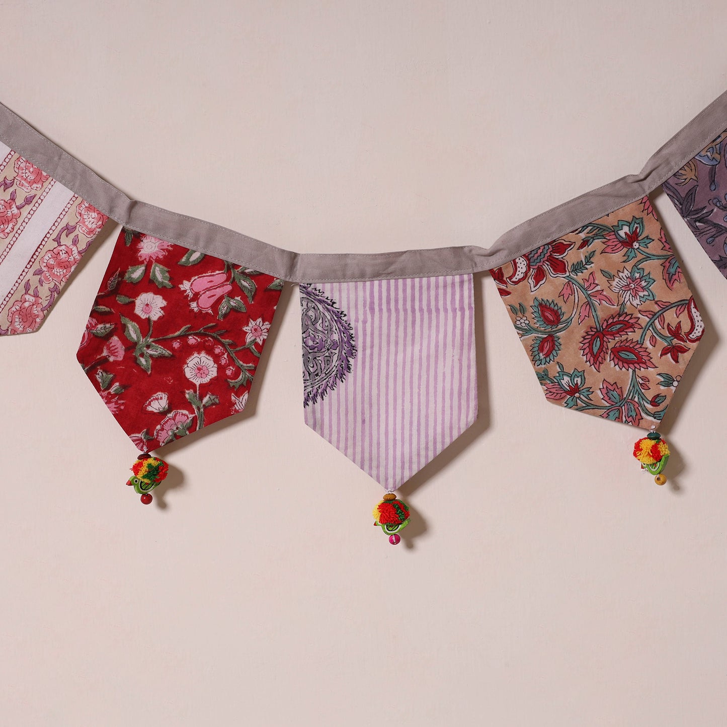 Multicolor - decorative handmade fabric toran 36