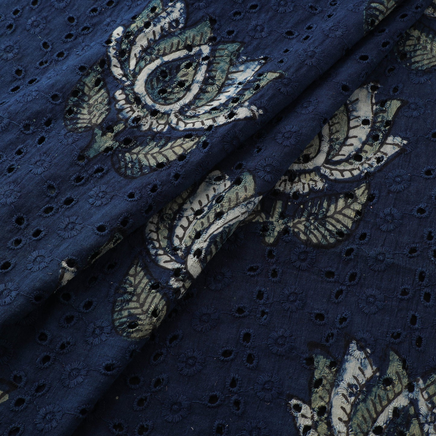 Ajrakh Hand Block Print Natural Dyed Cotton Hakoba Fabric 32