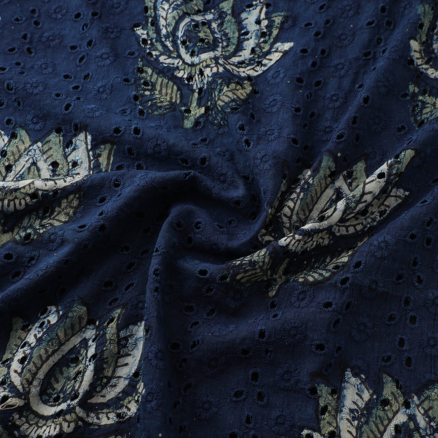Ajrakh Hand Block Print Natural Dyed Cotton Hakoba Fabric 32