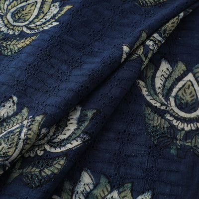 Ajrakh Hand Block Print Natural Dyed Cotton Hakoba Fabric 33