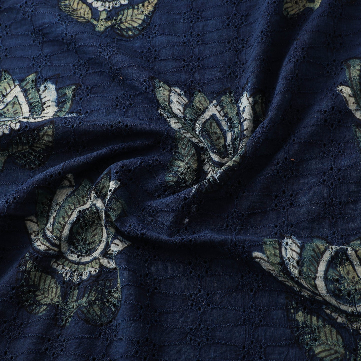 Ajrakh Hand Block Print Natural Dyed Cotton Hakoba Fabric 33