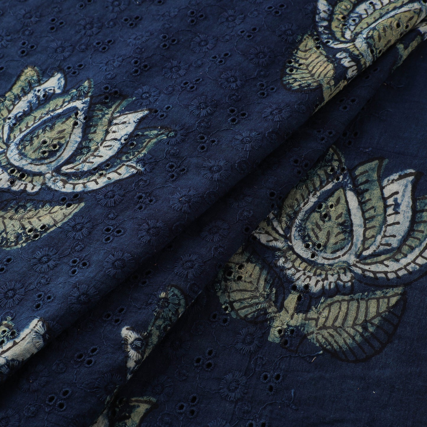 Ajrakh Hand Block Print Natural Dyed Cotton Hakoba Fabric 34