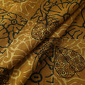 Yellow - Ajrakh Hand Block Print Natural Dyed Cotton Fabric 29