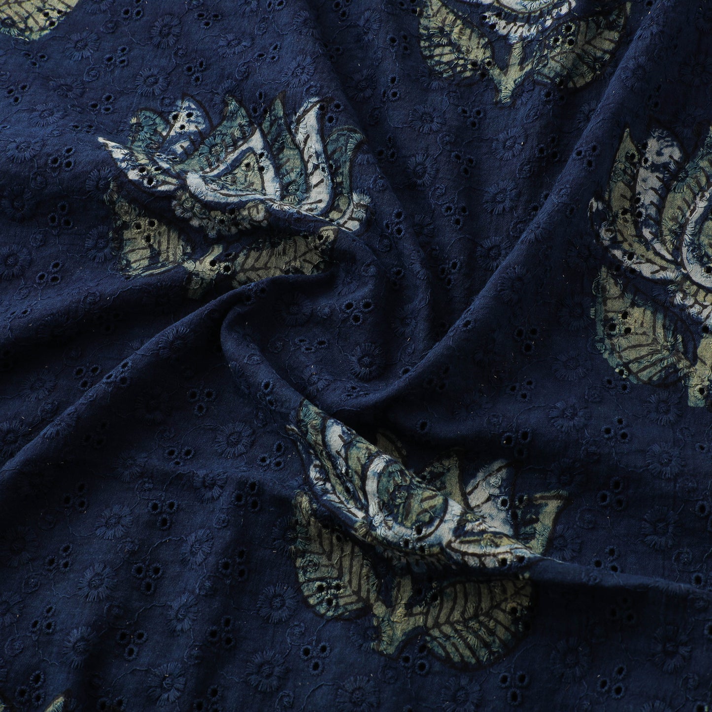 Ajrakh Hand Block Print Natural Dyed Cotton Hakoba Fabric 34