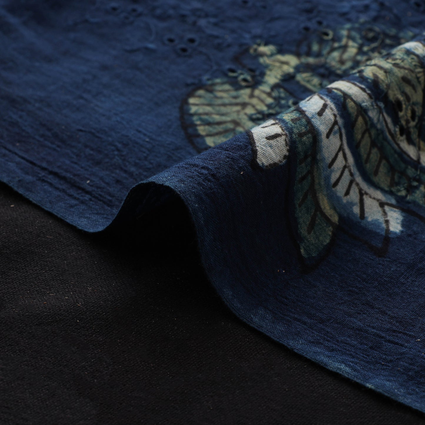 Ajrakh Hand Block Print Natural Dyed Cotton Hakoba Fabric 34