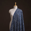 Bagru Indigo Hand Block Print Natural Dyed Cotton Fabric 01