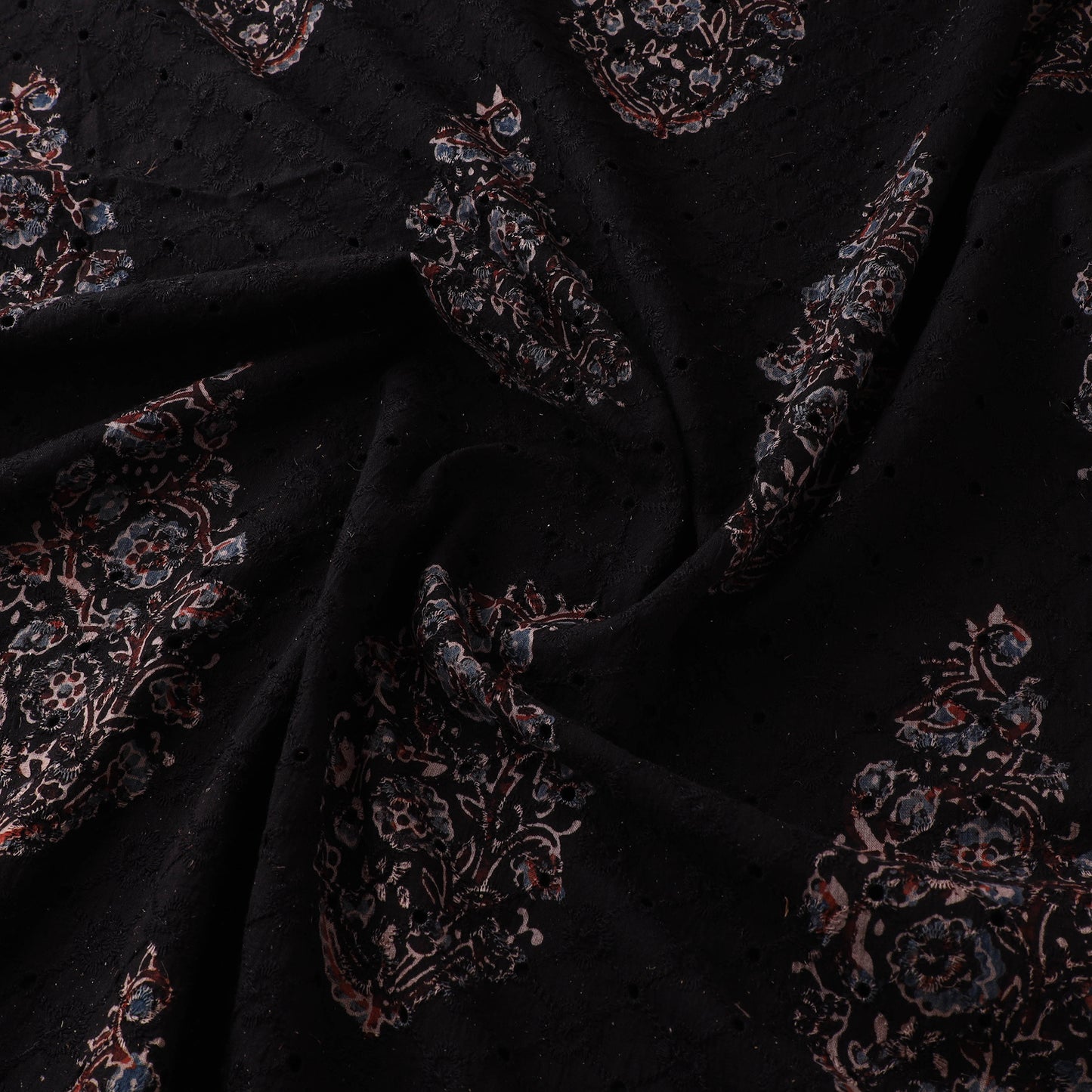 Hakoba Hand Block Ajrakh Print Natural Dyed Cotton Fabric 57