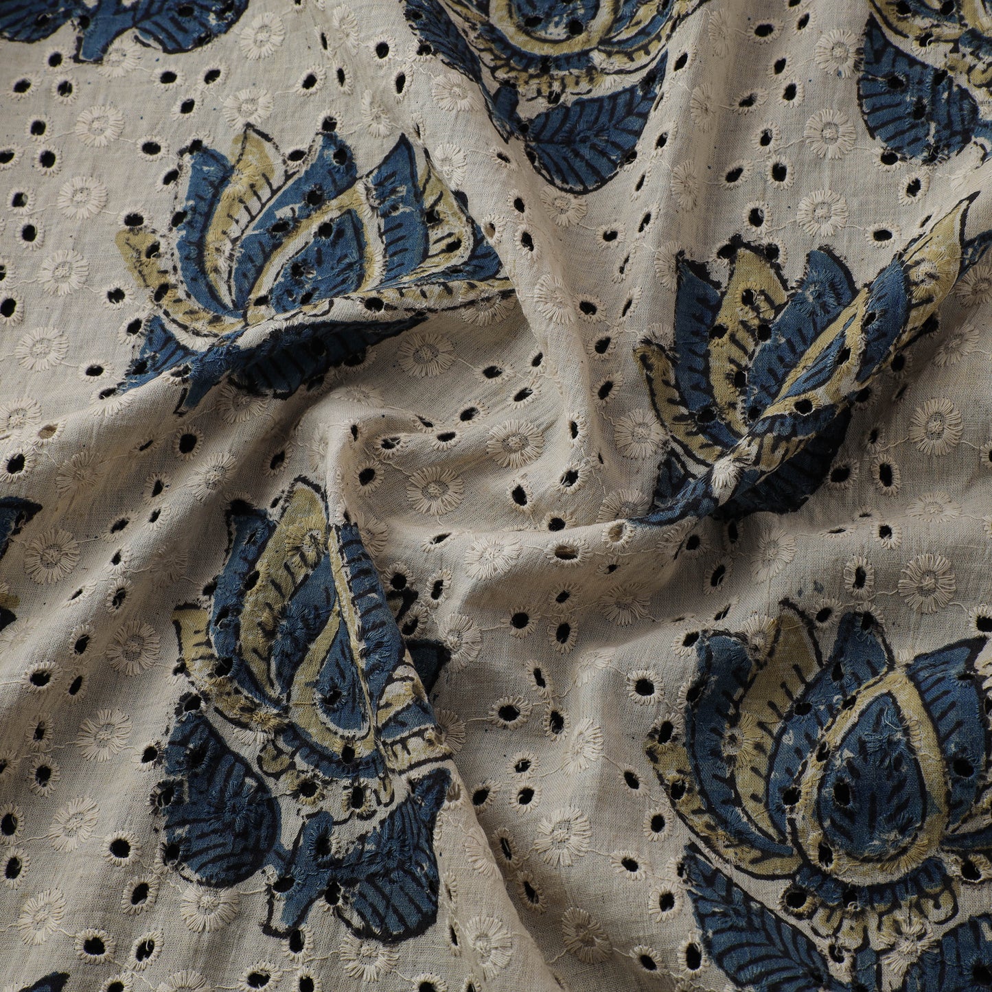 Ajrakh Hand Block Print Natural Dyed Cotton Hakoba Fabric 35