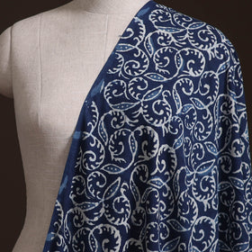 Bagru Indigo Hand Block Print Natural Dyed Cotton Fabric 01