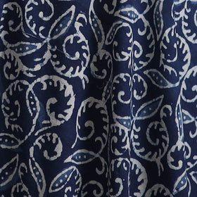 Bagru Indigo Hand Block Print Natural Dyed Cotton Fabric 01