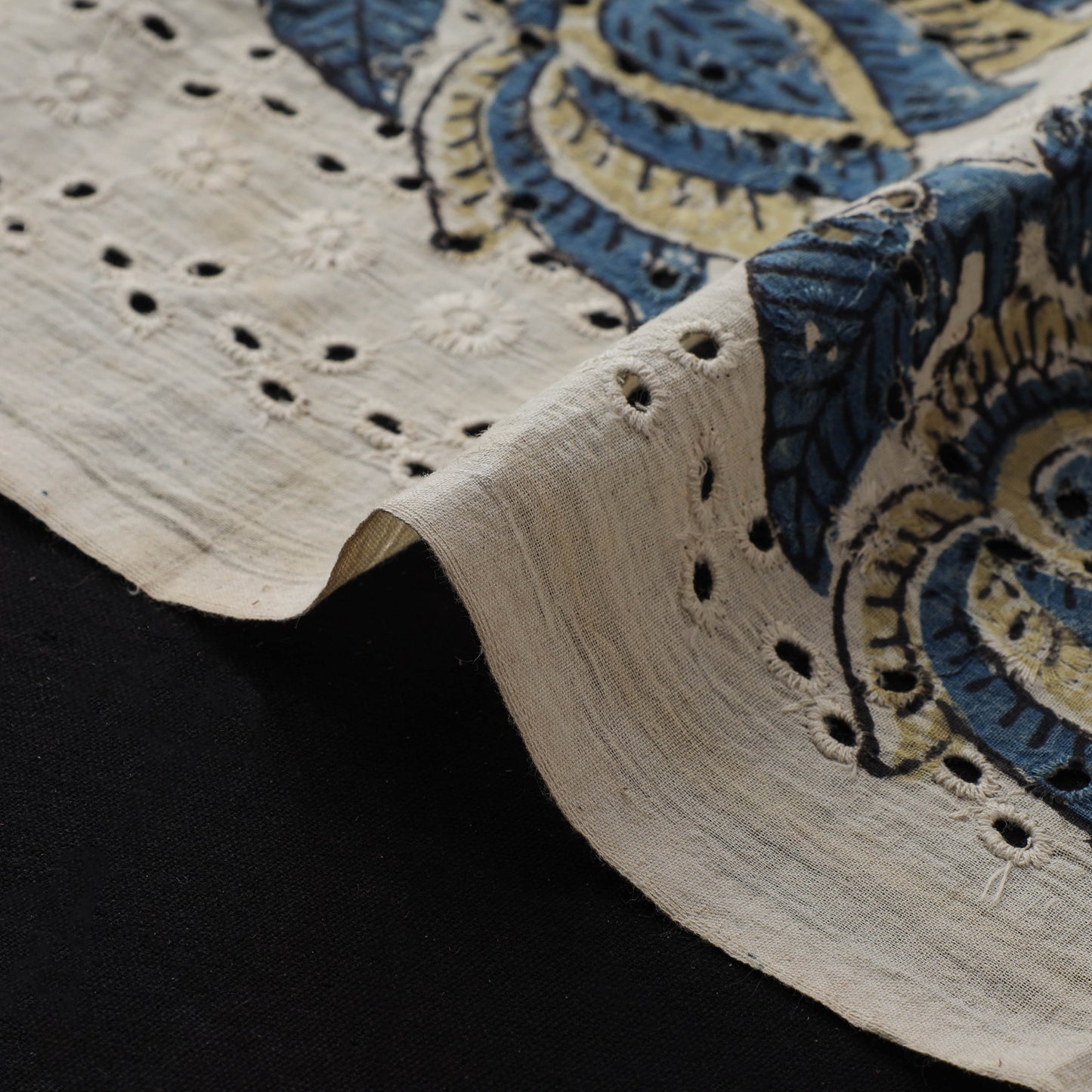 Ajrakh Hand Block Print Natural Dyed Cotton Hakoba Fabric 35