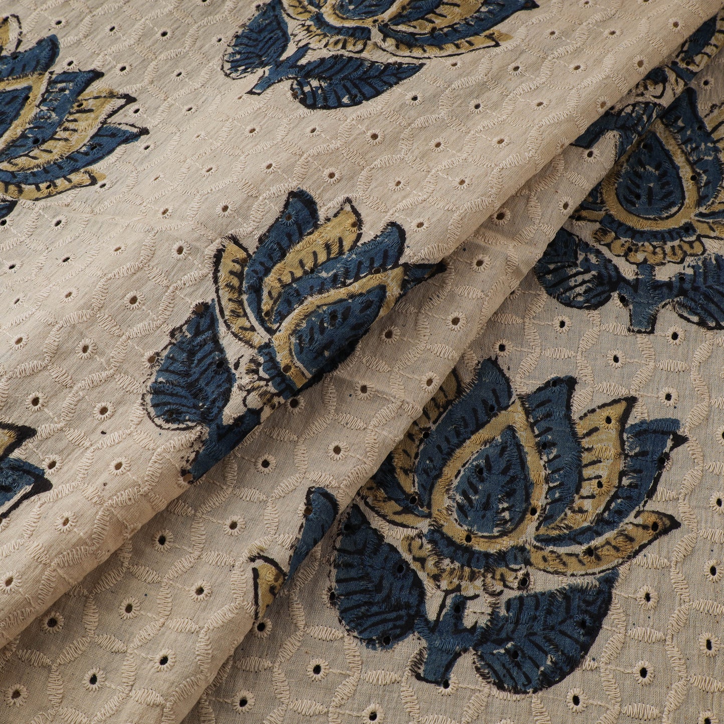 Ajrakh Hand Block Print Natural Dyed Cotton Hakoba Fabric 36