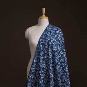 Bagru Indigo Hand Block Print Natural Dyed Cotton Fabric 02