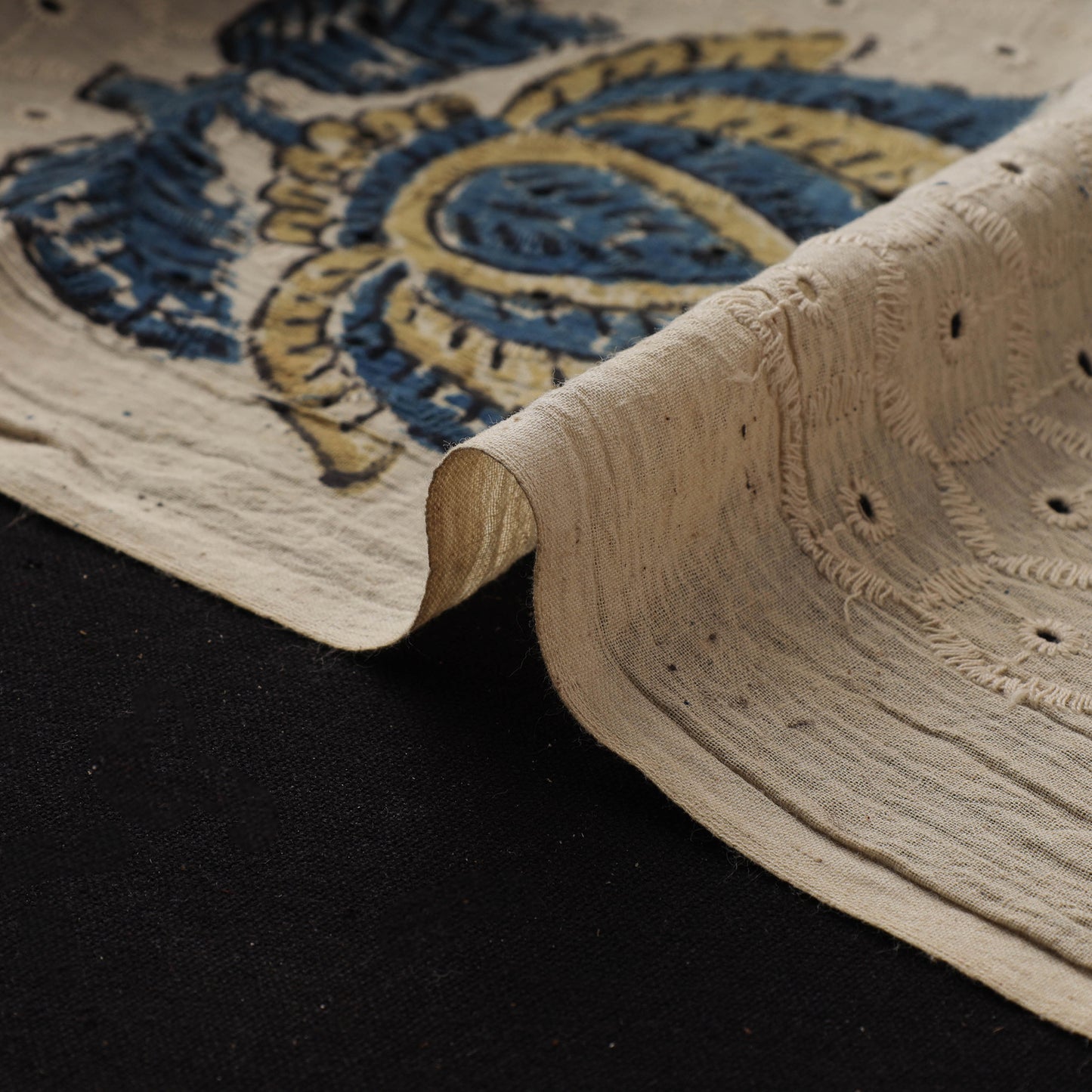 Ajrakh Hand Block Print Natural Dyed Cotton Hakoba Fabric 36