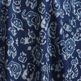 Bagru Indigo Hand Block Print Natural Dyed Cotton Fabric 02