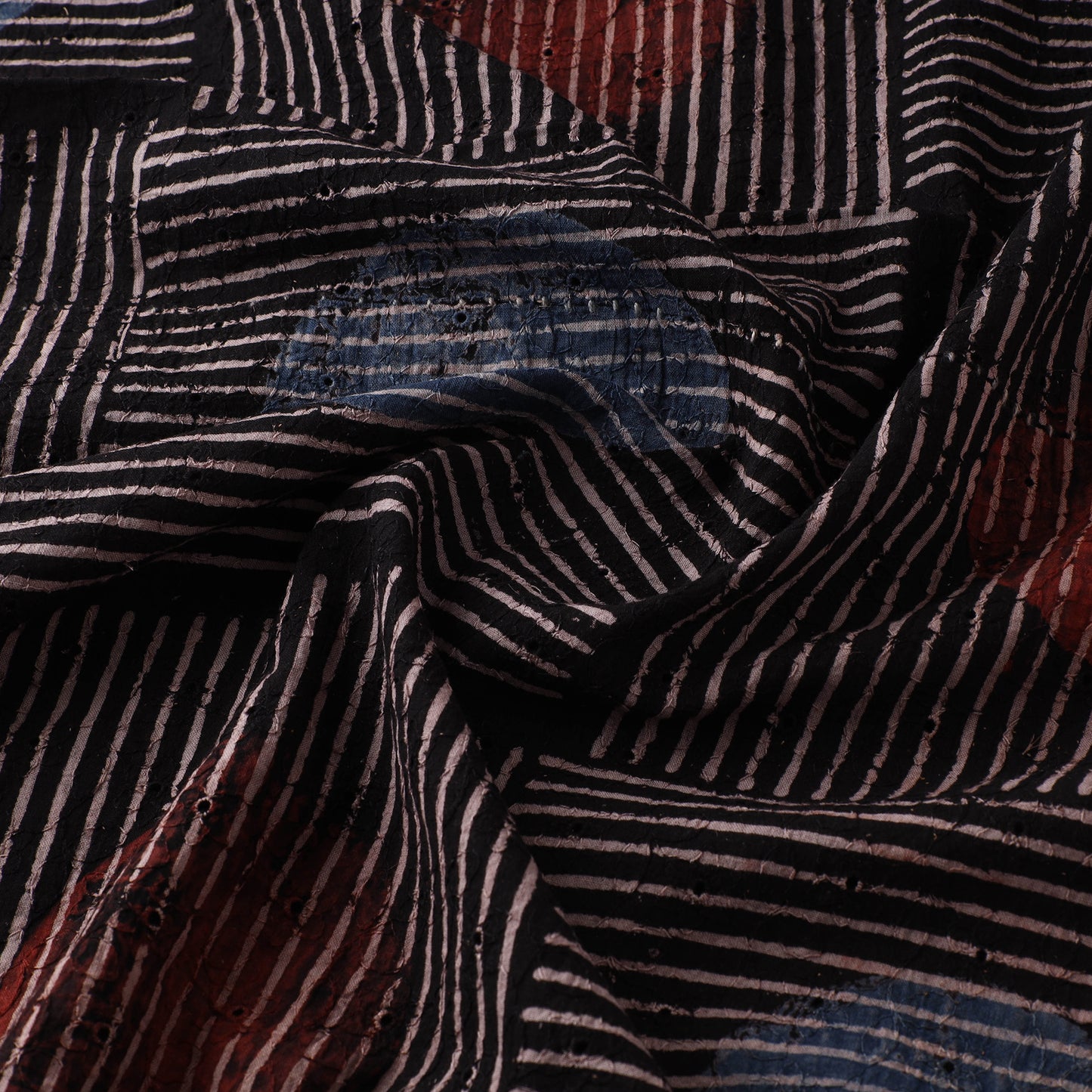 Hakoba Hand Block Ajrakh Print Natural Dyed Cotton Fabric 59