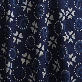 Bagru Indigo Hand Block Print Natural Dyed Cotton Fabric 03
