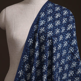 Bagru Indigo Hand Block Print Natural Dyed Cotton Fabric 05