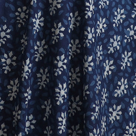 Bagru Indigo Hand Block Print Natural Dyed Cotton Fabric 05