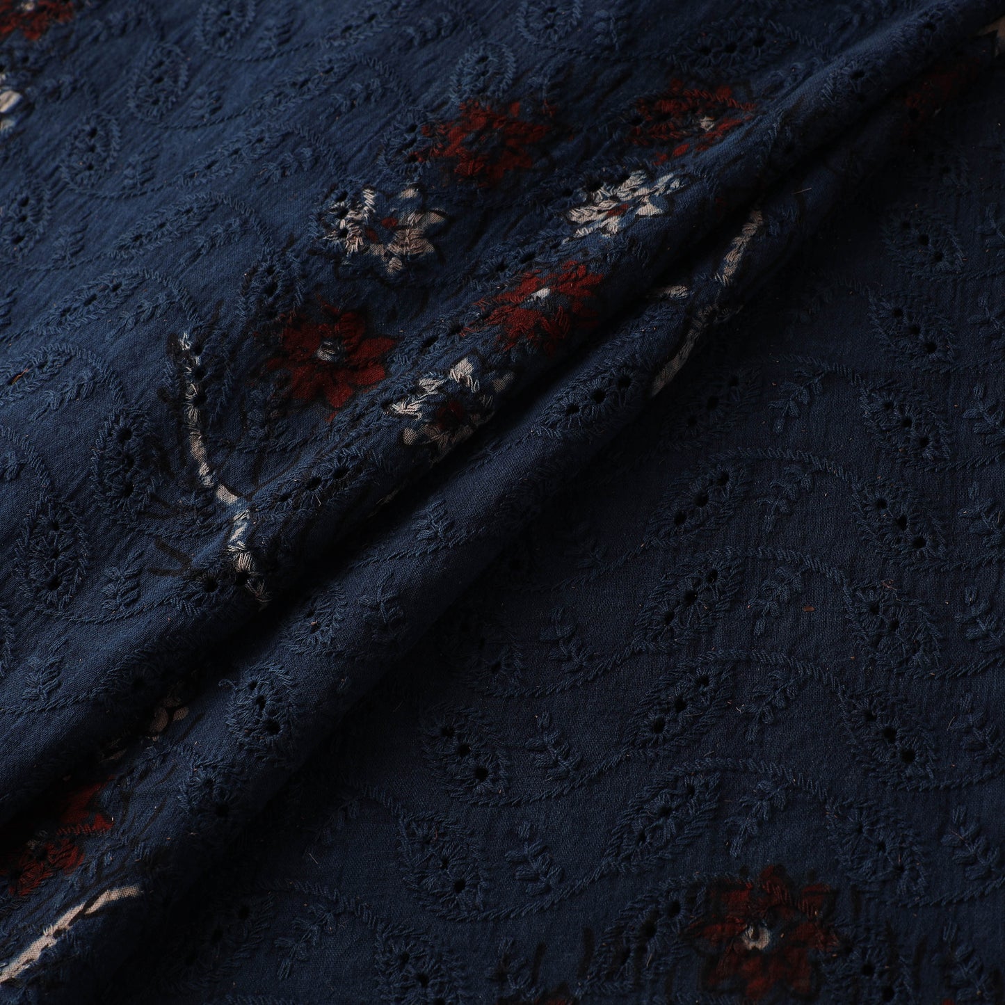 Hakoba Hand Block Ajrakh Print Natural Dyed Cotton Fabric 62