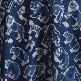 Bagru Indigo Hand Block Print Natural Dyed Cotton Fabric 04