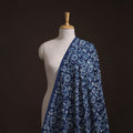 Bagru Indigo Hand Block Print Natural Dyed Cotton Fabric 06