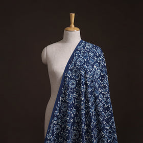 Bagru Indigo Hand Block Print Natural Dyed Cotton Fabric 06