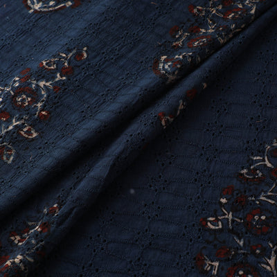 Hakoba Hand Block Ajrakh Print Natural Dyed Cotton Fabric 63