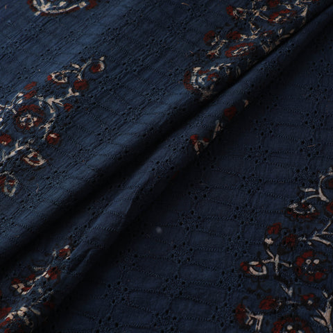 Hakoba Hand Block Ajrakh Print Natural Dyed Cotton Fabric 63