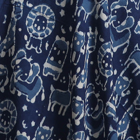 Bagru Indigo Hand Block Print Natural Dyed Cotton Fabric 06