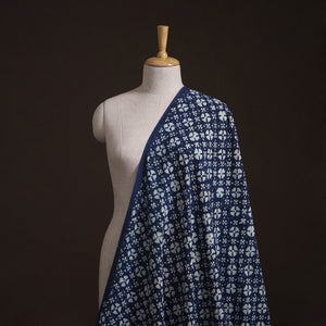Bagru Indigo Hand Block Print Natural Dyed Cotton Fabric 07