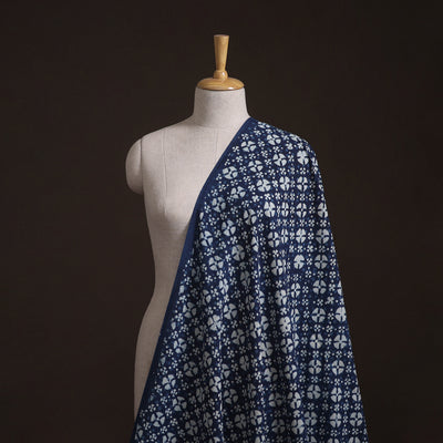 Bagru Indigo Hand Block Print Natural Dyed Cotton Fabric 07