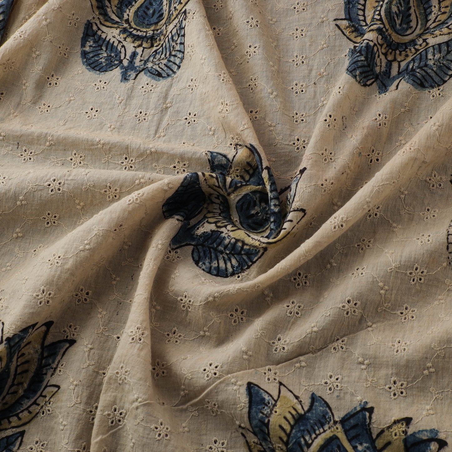Ajrakh Hand Block Print Natural Dyed Cotton Hakoba Fabric 40