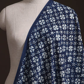 Bagru Indigo Hand Block Print Natural Dyed Cotton Fabric 07